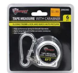 48 Wholesale Carabiner Tape Measure 6 Inch