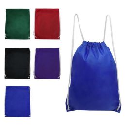48 Wholesale 16" Drawstring Wholesale Backpack In 5 Colors