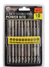 24 of Double End Bits 10 Piece 4 Inch
