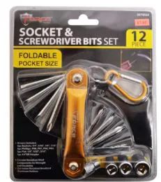 18 Wholesale Folding Socket And Screwdriver Set With Carabiner1 2 Piece