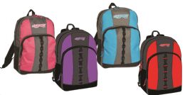 24 Wholesale 17" Junior Backpacks W/ Padded Adjustable Straps - Assorted Colors