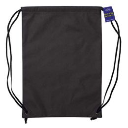 60 Wholesale LargE-Size Lightweight Drawstring Backpacks - Black