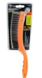 24 Pieces Long Handle Wire Brush With Scraper - Hardware