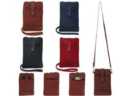 24 Wholesale Women's Crossbody Purses W/ Quilted Faux Leather & Stud Embellishment