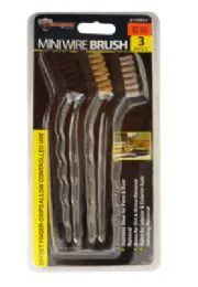 48 Wholesale Mini Wire Brush Set 3 Pack