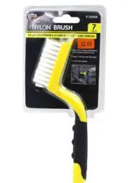 48 Pieces Nylon Brush With Rubber Grip 7 Inch - Tool Sets