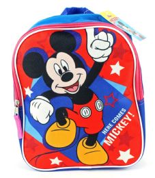 12 Wholesale Disney "Here Comes Mickey" Mickey Mouse 11" Mini Backpacks
