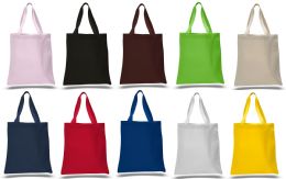144 Wholesale 12 Oz Canvas Promotional Tote Bags