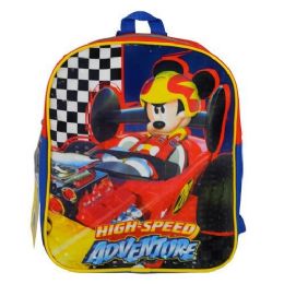 12 Bulk Disney Mickey Mouse "Roadsters" 11" Mini Backpacks