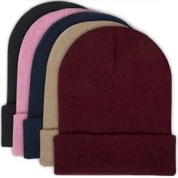 100 Pieces Women's Knit Hat Beanie - 5 Assorted Colors - Winter Beanie Hats