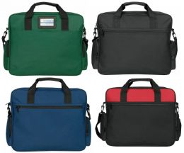 24 Wholesale Deluxe Briefcases w/ Two Side Pockets