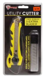 24 Wholesale Snap Blade Knife With Rubber Grip And Blades
