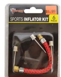 60 Units of Sports Inflator Kit 6 Piece - Pumps