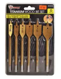18 Pieces Titanium Wood Bit Set 6 Piece - Tool Sets