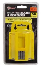 24 Pieces Utility Knife Blades With Dispenser 50 Piece - Box Cutters and Blades