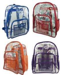 20 Pieces 17" Clear Backpacks - Clear Backpacks