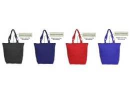 72 Wholesale Earth Friendly Allison Canvas Tote Bags
