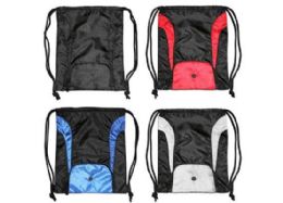 48 Wholesale Santa Cruz Drawstring Backpacks