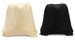 72 Wholesale Cotton Canvas Drawstring Bags