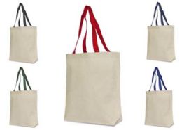 72 Wholesale Marianne Cotton Canvas Tote Bags