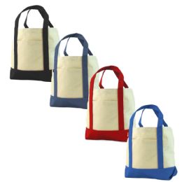72 Wholesale Seaside Cotton Tote Bags