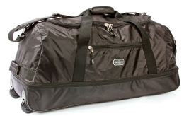 6 Wholesale Expandable Rollaboard Duffle Bags w/ Detachable External Compartments - Black
