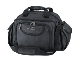 8 Wholesale 18" Multipocket CarrY-On Duffle Bags W/ Detachable External Compartments - Black