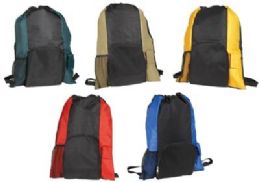 72 Wholesale 19" Islander Drawstring Tote/backpack In One