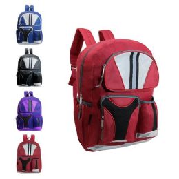 24 Wholesale Rugged Equipment Bulk Backpacks In 4 Assorted Colors