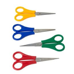 144 Bulk 5 Inch Pointed Scissors In 4 Assorted Colors