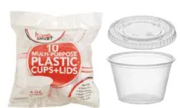 72 Pieces Plastic Cups With Lids - Plastic Drinkware