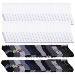 48 Pairs 48 Pairs Total - Mens White Ankle Socks Size 10-13 And Low Cut Size 10-13 In Assorted Colors - Socks & Hosiery