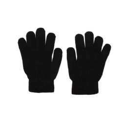 48 Pairs Winter Gloves In Black - Cold Weather Case Of 48 Glove Pairs - Winter Care Sets
