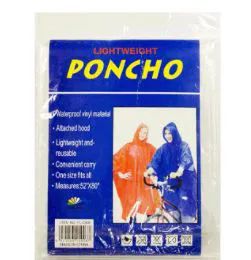 48 Pieces Rain Poncho Adult - Novelty & Party Sunglasses