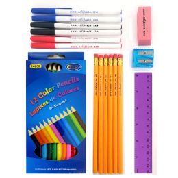 48 Wholesale Back To School Supply Kit Stationery Kit 16 Pcs