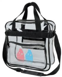 24 Wholesale 12" Clear Messenger Bags