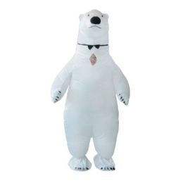 3 Pieces Polar Bear Inflatable Multi Use Costume Blow Up Costume For Cosplay Party - Costumes & Accessories