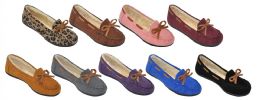 18 Units of Children's Moccasin Slippers w/ Faux Fur Lining - ASST - Girls Slippers
