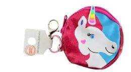 72 Pieces Keychain Coin Purse Unicorn - Coin Holders & Banks