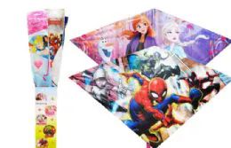 24 Pieces Kite In Floor Display 42 Inch Licensed Characters - Summer Toys