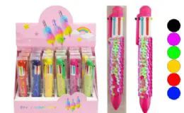 72 Wholesale Multi Color Retractable Pen Sequins