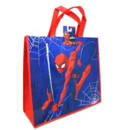 36 Wholesale Reusable Large Tote Bag Spiderman
