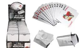 24 Wholesale Silver Foil Playing Cards