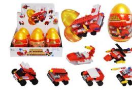12 Wholesale Toy Building Blocks Jumbo Fire