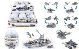 24 Wholesale Toy Building Blocks Medium Military