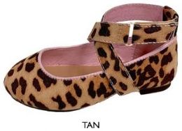 12 Wholesale Toddler Girl's Microsuede Flats W/ Leopard Print &  Touch Closure Straps