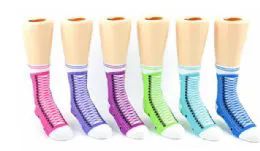 72 Units of Keds Crew Socks Sneaker Girls - Girls Crew Socks