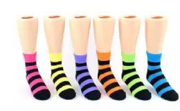 72 Wholesale Keds Crew Socks Stripes