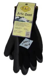 24 of Winter Work Gloves Black In Size Xlarge