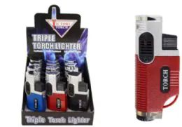 24 Wholesale Triple Torch Lighter